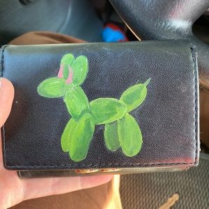Hand painted genuine leather wallet